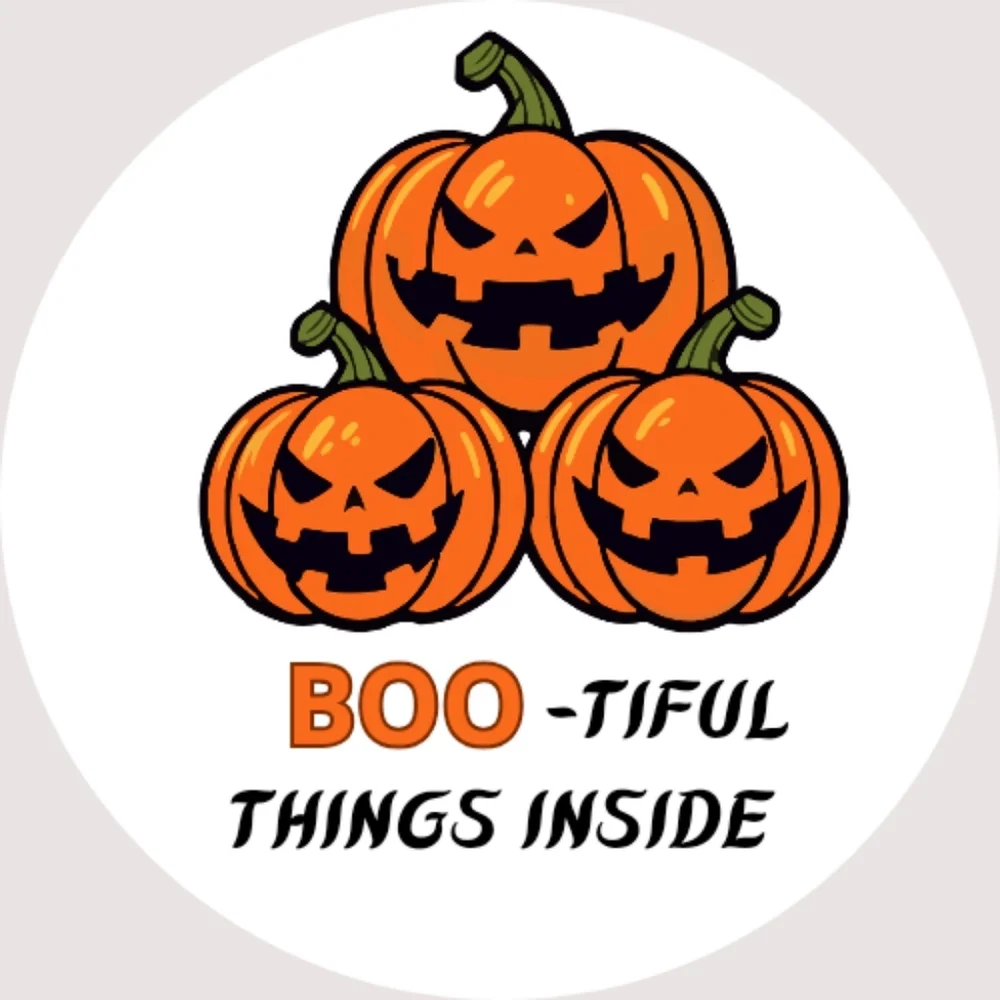 ♥️ 5x25 / 60 Boo-tiful Things Inside Sticker Halloween Sticker